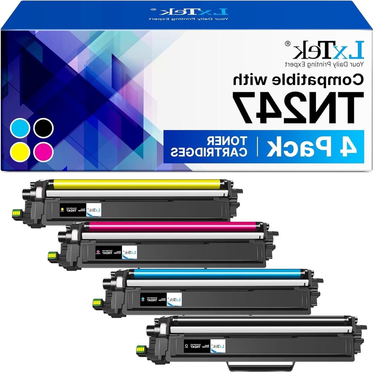 Toners Compatibel met Brother - Printercartridges Kleur - Documenten Printen - 4-Pack Inktcartridges - 3000 Pagina's Zwart
