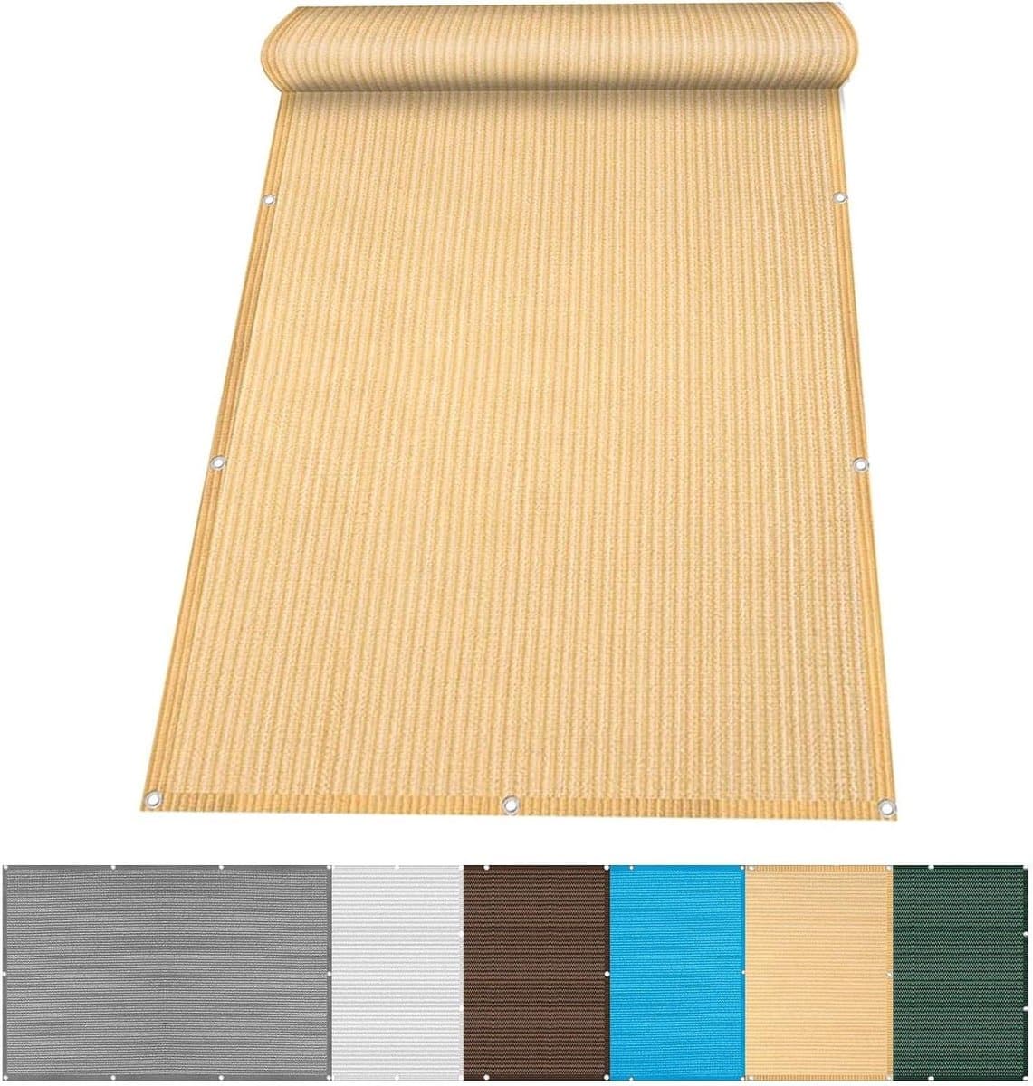 Schaduwdoek HDPE - Zonwering Weefsel - Terras Afschermen - 95% UV Bescherming - 2.7 x 3.7 m - Zandgeel
