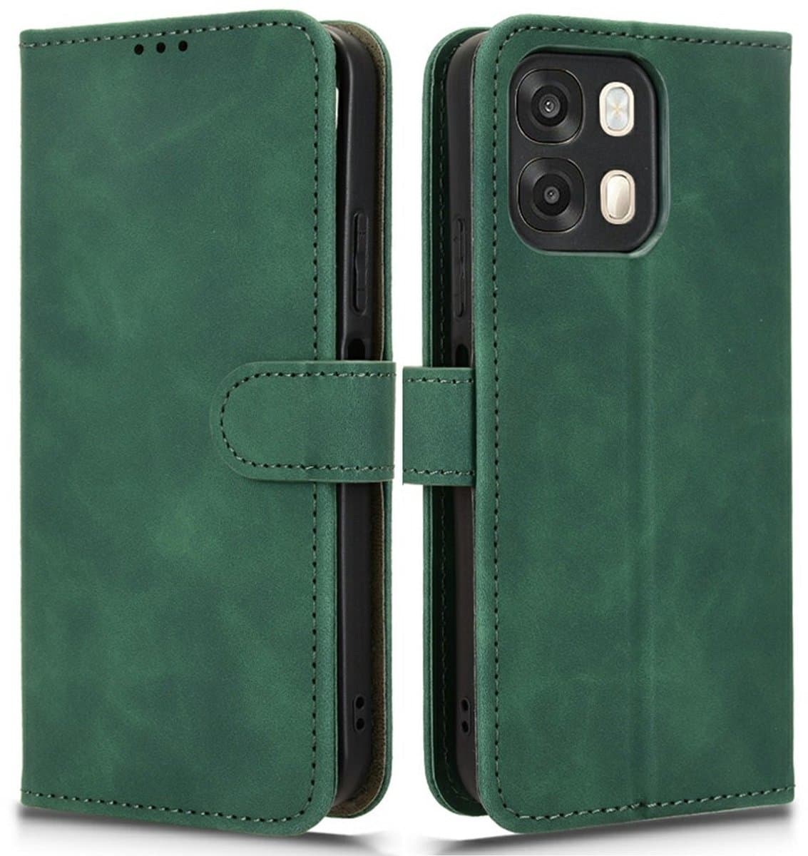Coverup Hoesje - Geschikt voor OPPO A6 5G Hoesje - Coverup Book Case - Groen