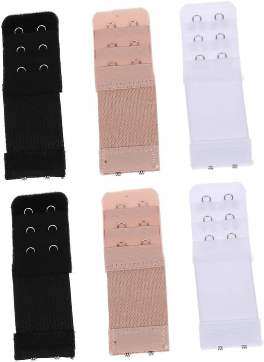 Verstelbare Beha Extenders - Beha Verlengstukken - Meer Comfort - 3 Rijen Haken - 9.7 x 3.2 cm - Zwart