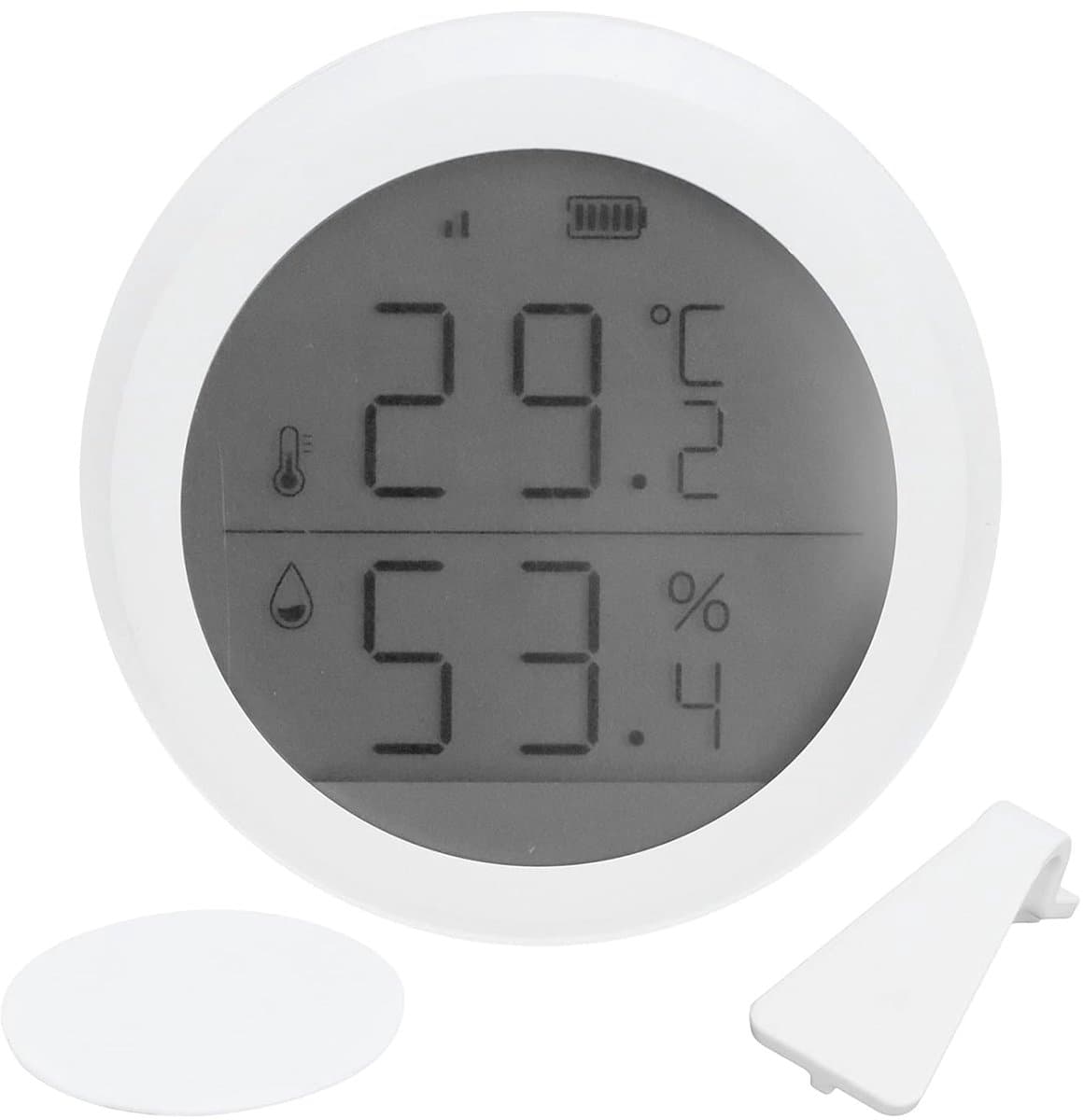 Temperatuur Vochtigheid Sensor - Thermo Hygrometer Detector - Slim Huis Monitoren - Anti-interferentie Technologie - 60g - Wit