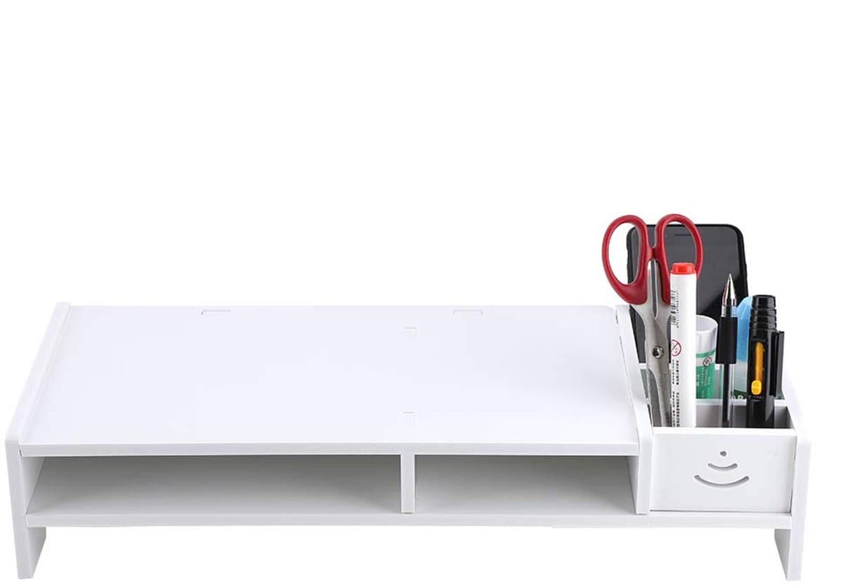 Dailygoods - Computer Organizer Monitor Riser met Opbergruimte voor Thuiswerk