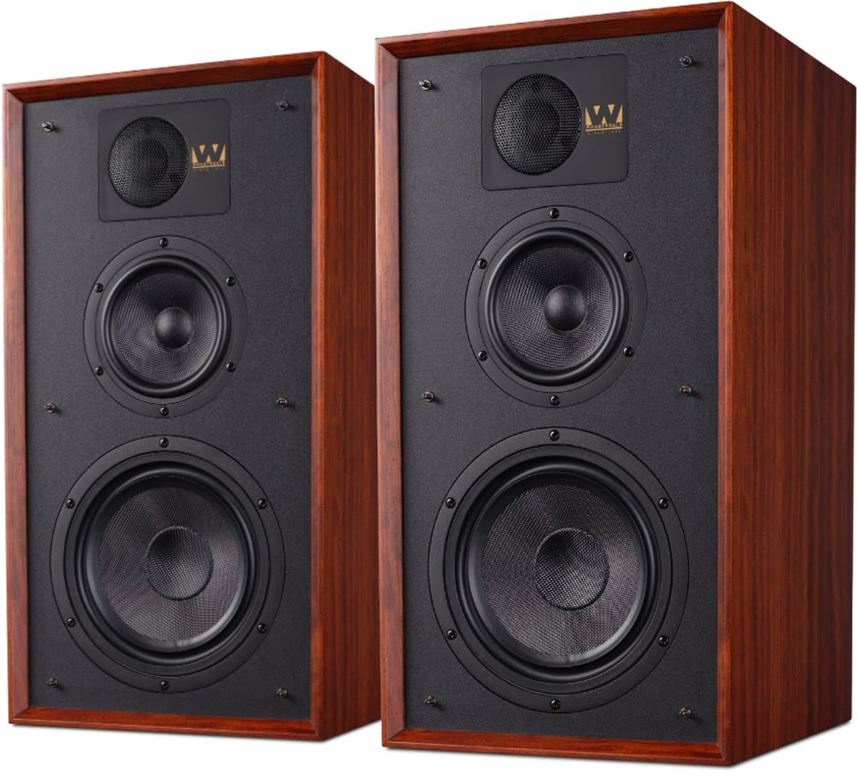 Wharfedale Linton Boekenplank Speakers - Hifi Stereo Set - Luidspreker Boxen - 3-weg Luidspreker - Passieve Speaker - Mahogany