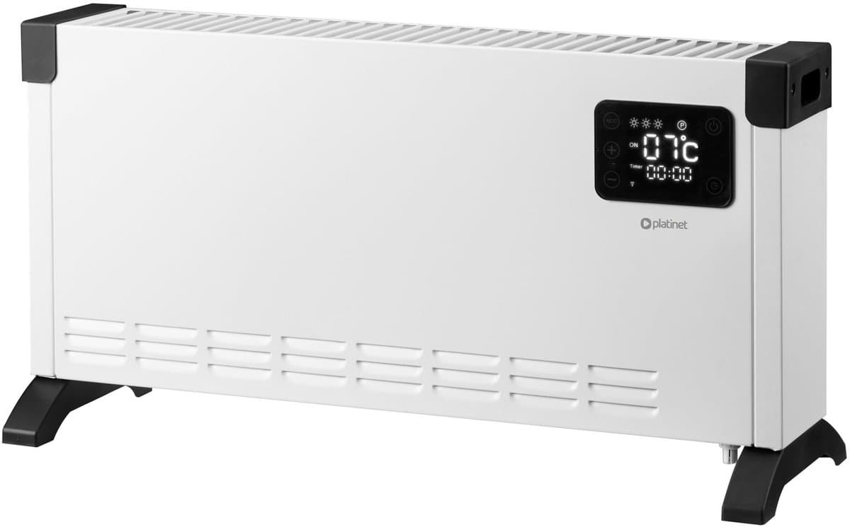 Platinet Elektrische Convectorkachel Smart 2000W – Wi-Fi Tuya – Display – Wit