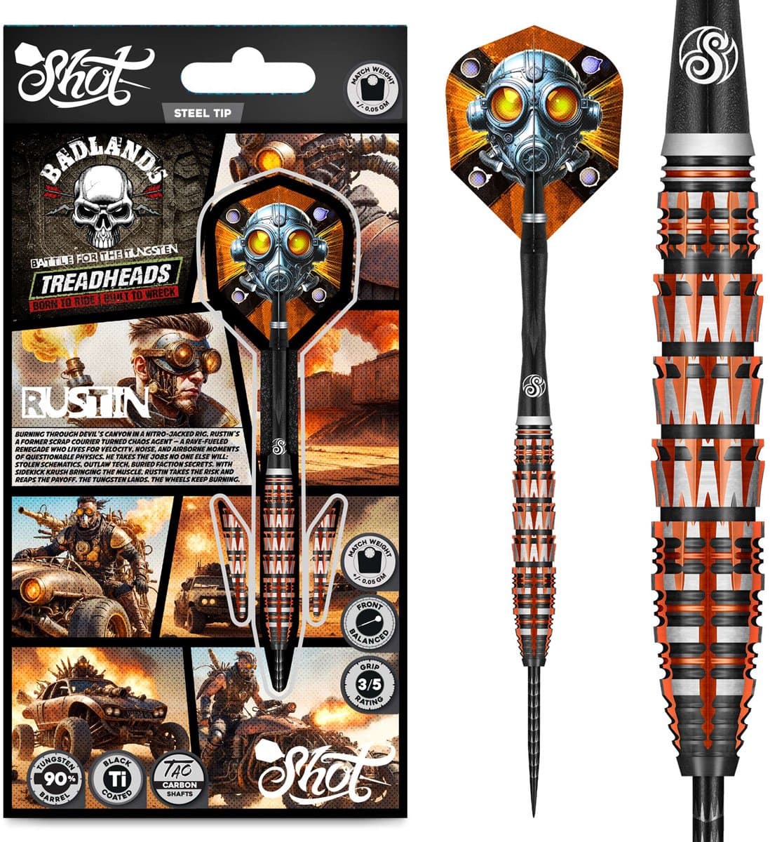 Shot Badlands Rustin 90% - Dartpijlen