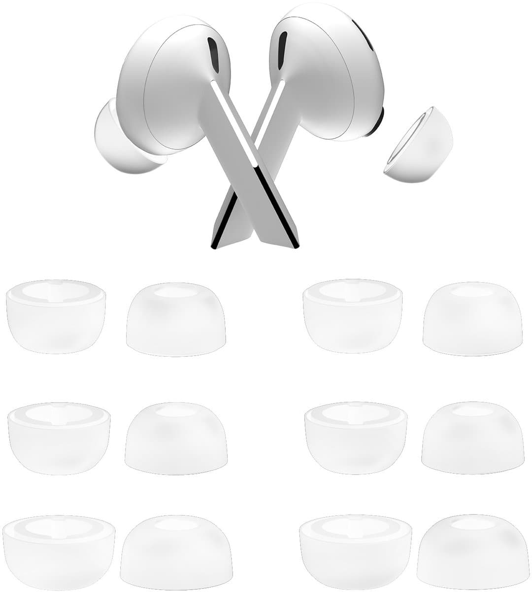 Vervangende Oordopjes Tips voor Samsung Galaxy Buds 3 Pro door MMOBIEL - 3 Paar (S/M/L) Siliconen Oordoppen – Antislip, Geluidisolerend, Comfortabele Pasvorm - Passen in Oplaadcase - Wit