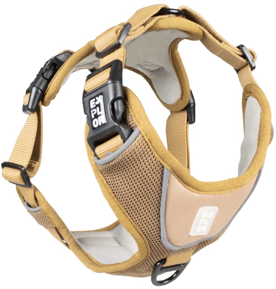 duvoplus EXPLOR Ultimate Fit harnas No-Pull Classic voor honden M-40-49cm-49-65cm honey gold