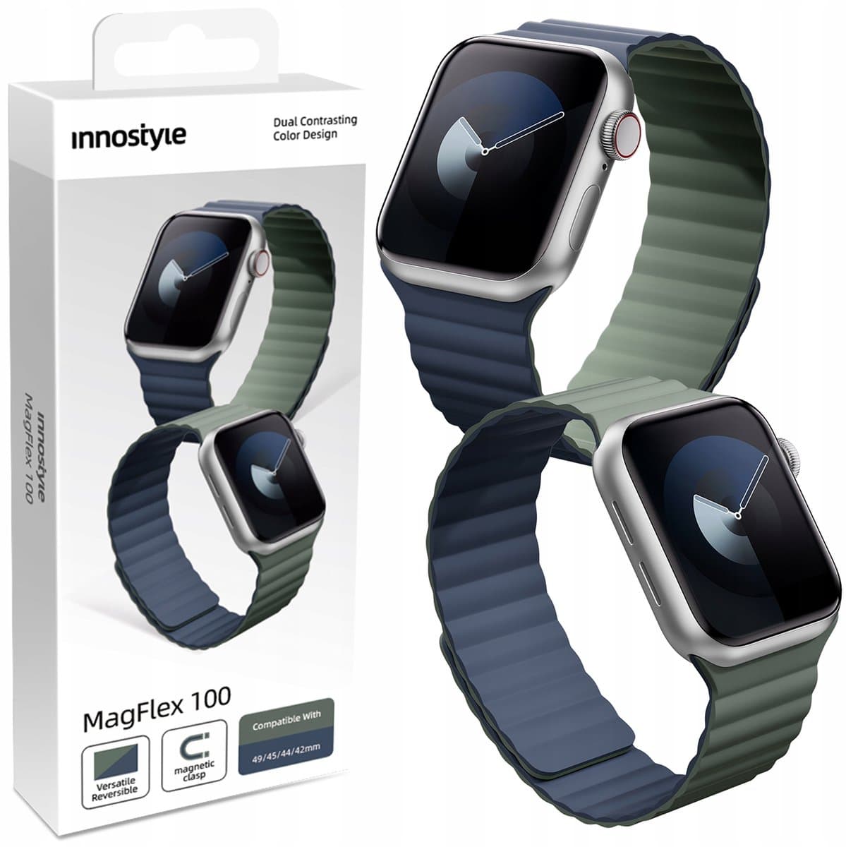 Innostyle Band Voor Apple Watch Ultra 42 44 45 49 Mm Waterdicht Magnetisch