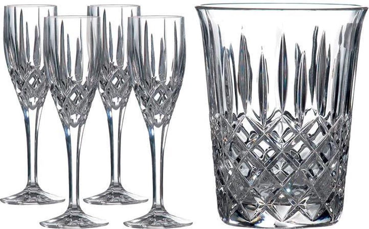 Royal Doulton - Champagne Bucket & 4 Flute