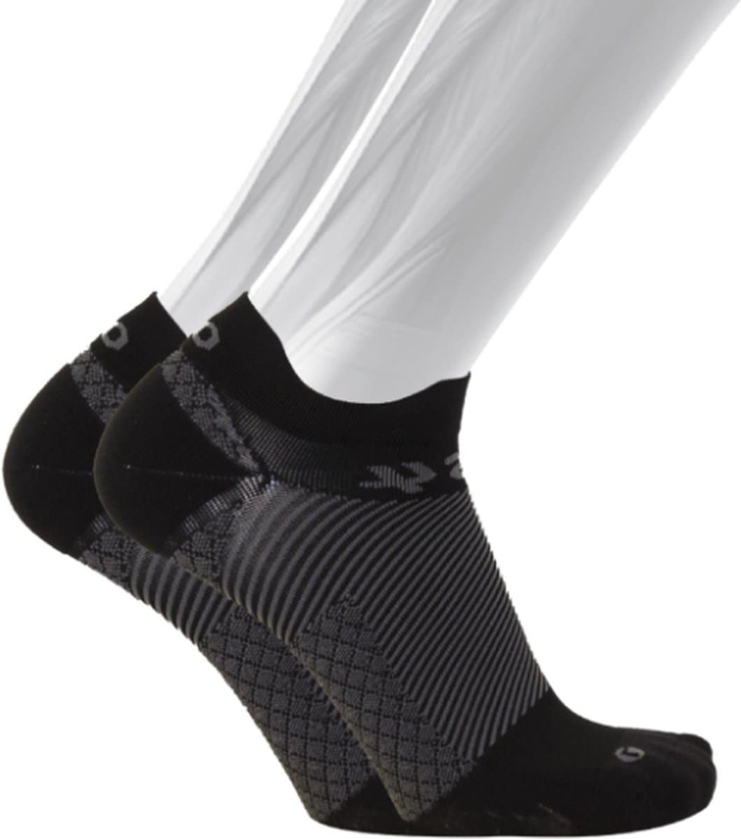 OS1st FS4 fasciitis plantaris compressie sneakersokken maat M (37.5-43) – zwart – hielspoor – vermoeide voeten – pijn onder de voetboog – hielpijn – ademend – vochtregulerend – verkoelend - naadloos – antibacterieel