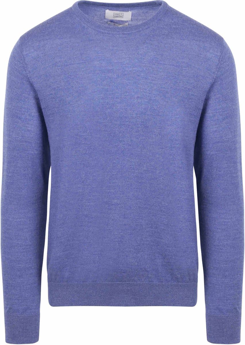 King Essentials The John Pullover Merino Mid Blauw - Maat L - Heren - Pullovers