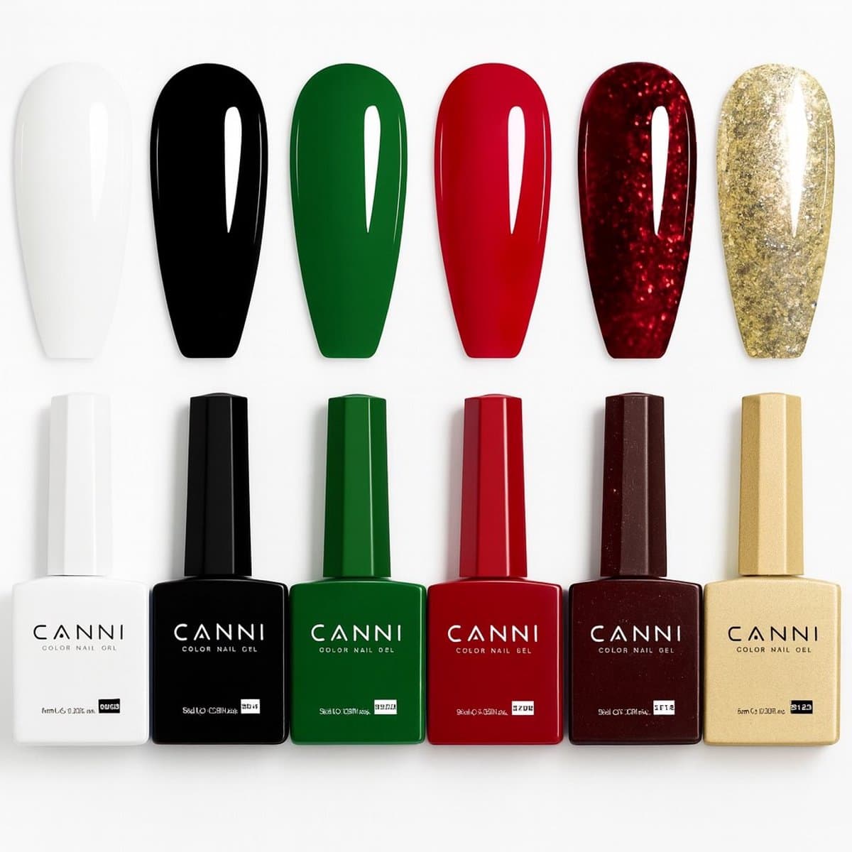 Canni - Gellak - 6x10 ml - HEMA-vrij - TPO-vrij - Gellak nagellak - Gel lak - Gellac - Pink Gellac - Gellak set kleuren - Gellak starterspakket - Gellak rood - Gellak roze