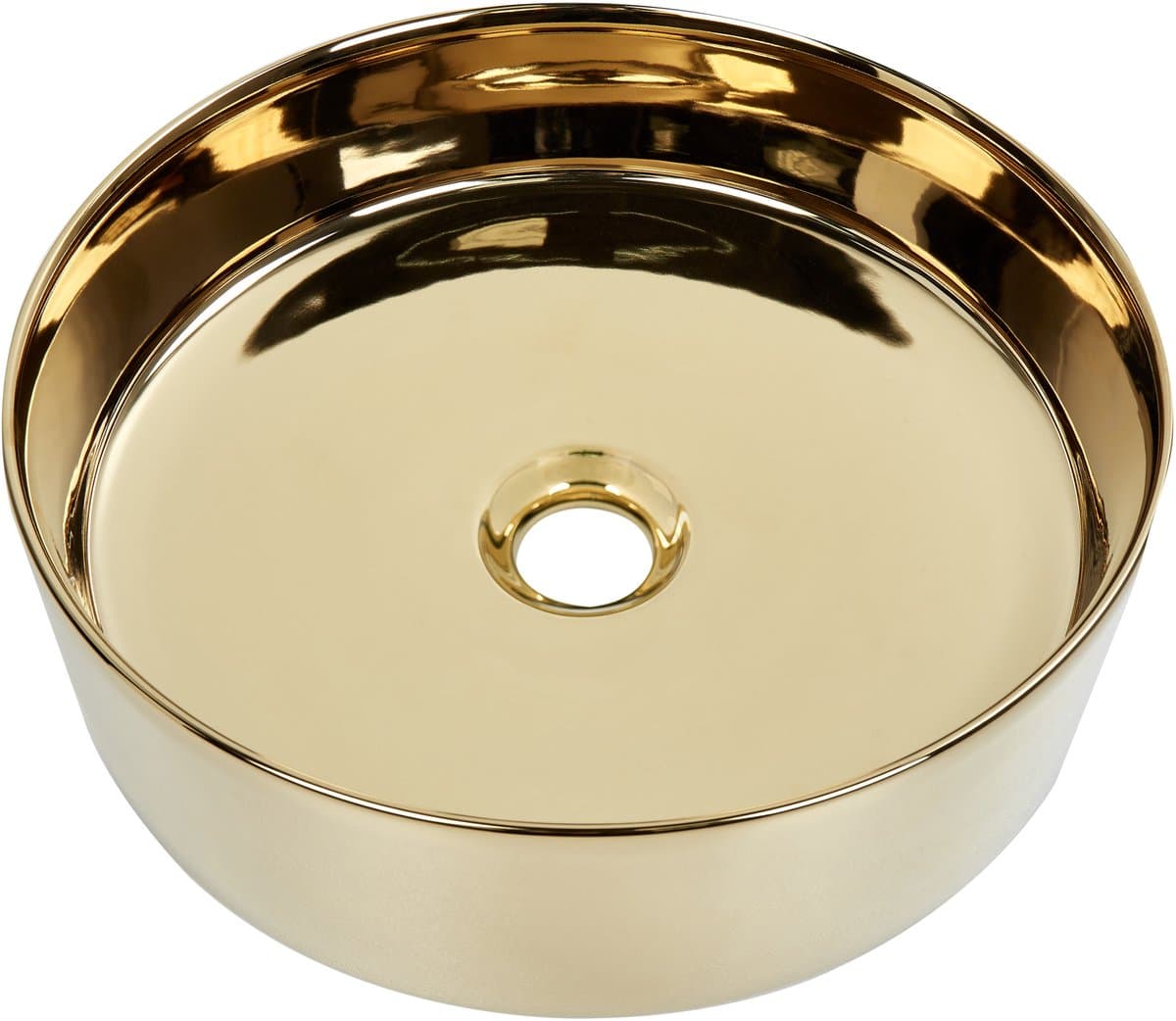 BELIANI TEBAR - Wastafel - Goud - 40 x 40 cm - Keramiek