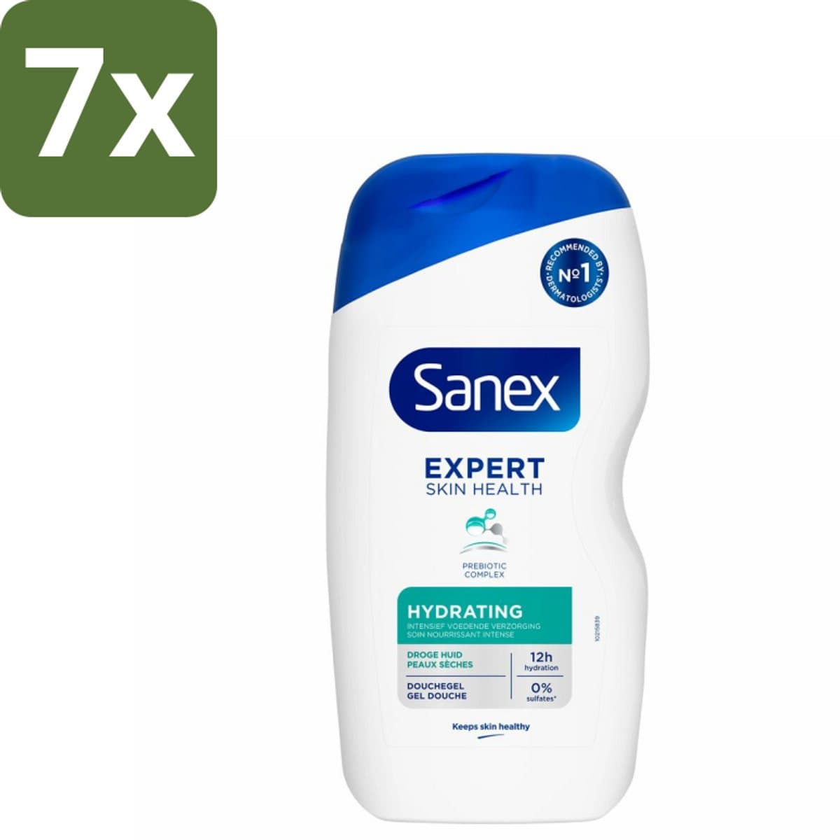 7 x Sanex Douchegel Expert Skin Health Hydrating 400 ml - Hydratatie Huid - Douchegel - Huid Verzorging - Glycerine - Inuline