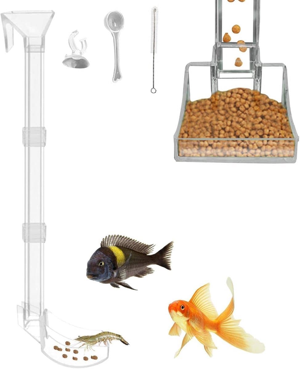 Verstelbare Acryl Voerbuis voor Aquarium - Voederbuis voor Vissen en Garnalen