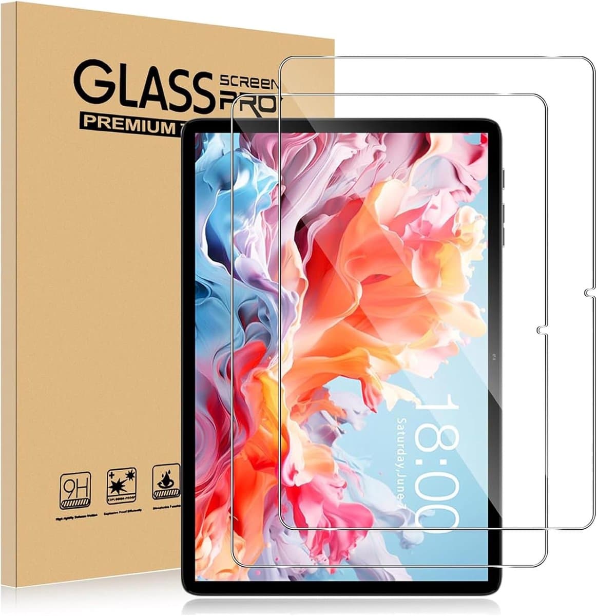 Tabletscherm Beschermers - Gehard Glas - Dagelijks Gebruik - Krasbestendig 9H - 10 Inch - Transparant
