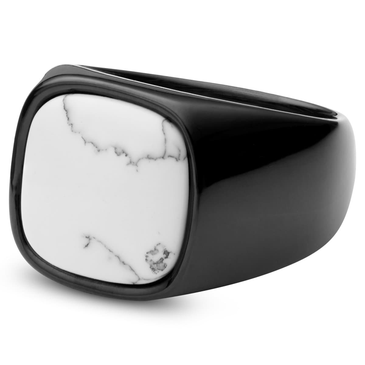 Len Witte Howliet Gunmetal Gravel Ring