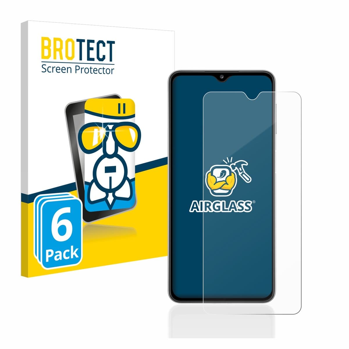 Screenprotector 6 Stuks voor Samsung Galaxy A32 5G Beschermglas transparant