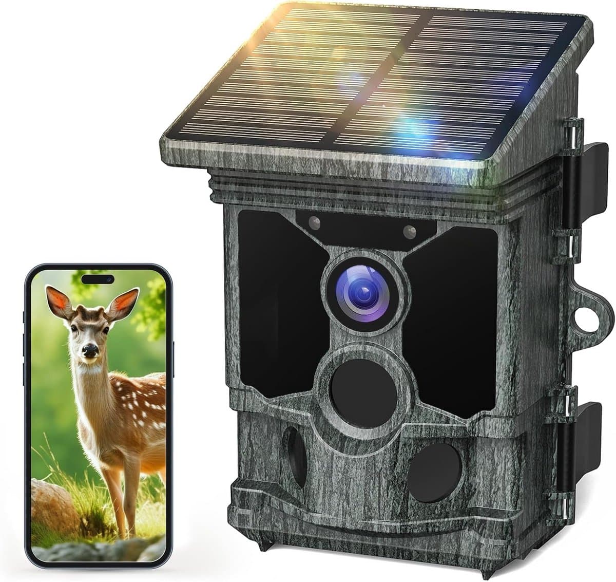 4K Wildcamera op Zonne-energie met WiFi en Nachtzicht