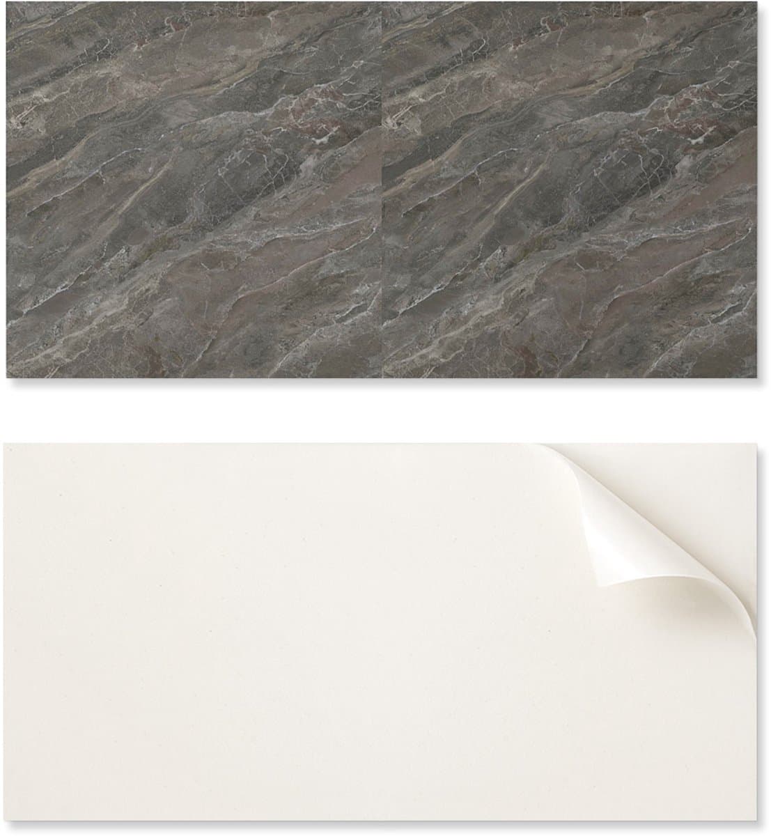 Vinylpaneel met decoratie voor keuken of badkamer, 120x60 cm, natuursteenpatroon.