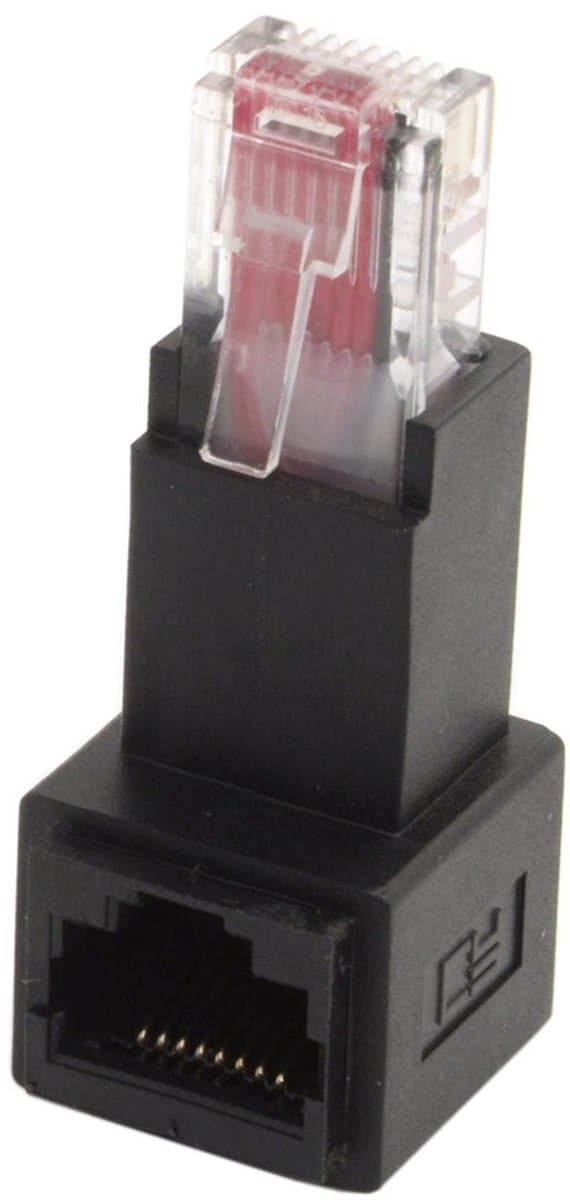 Netwerk Connector Adapter - Ethernet Verloopstuk - Bekabeling Uitbreiden - 90 Graden Hoek - Cat 5e