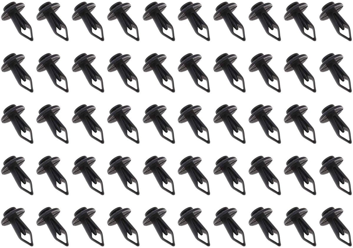 Allecto - Auto Trim Bevestigingsclips - 50 Stuks - Kunststof - Zwart - Wielkastenvoering - Bumperbevestigingen
