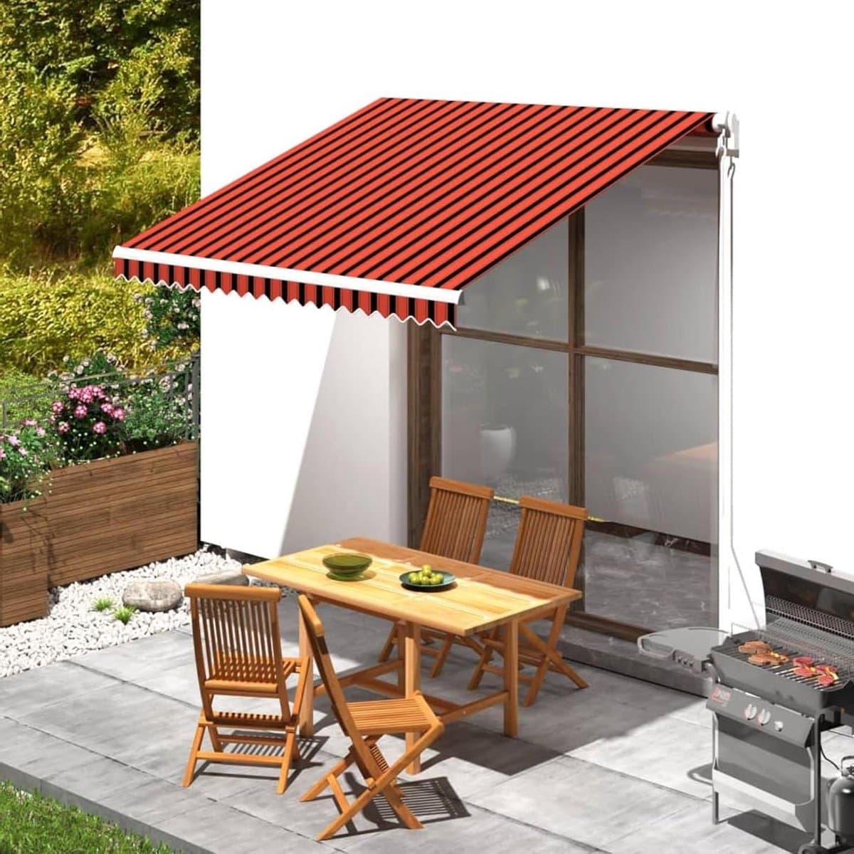 Luifeldoek - Zonwering Canvas - Terras Beschermen - UV-bestendig Polyester - 300x250 cm - Oranje Bruin