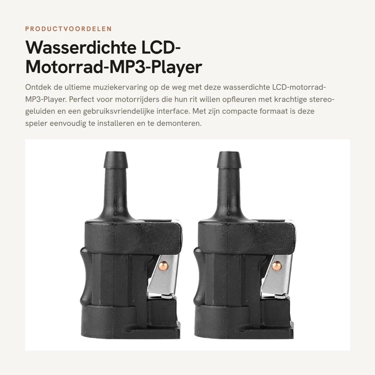 Dailygoods- Motorrad Luidspreker - Waterdichte MP3-Player - Bluetooth FM-Radio - Sterke Stereo-Sound - Compact en Duurzaam - Eenvoudig te Installeren
