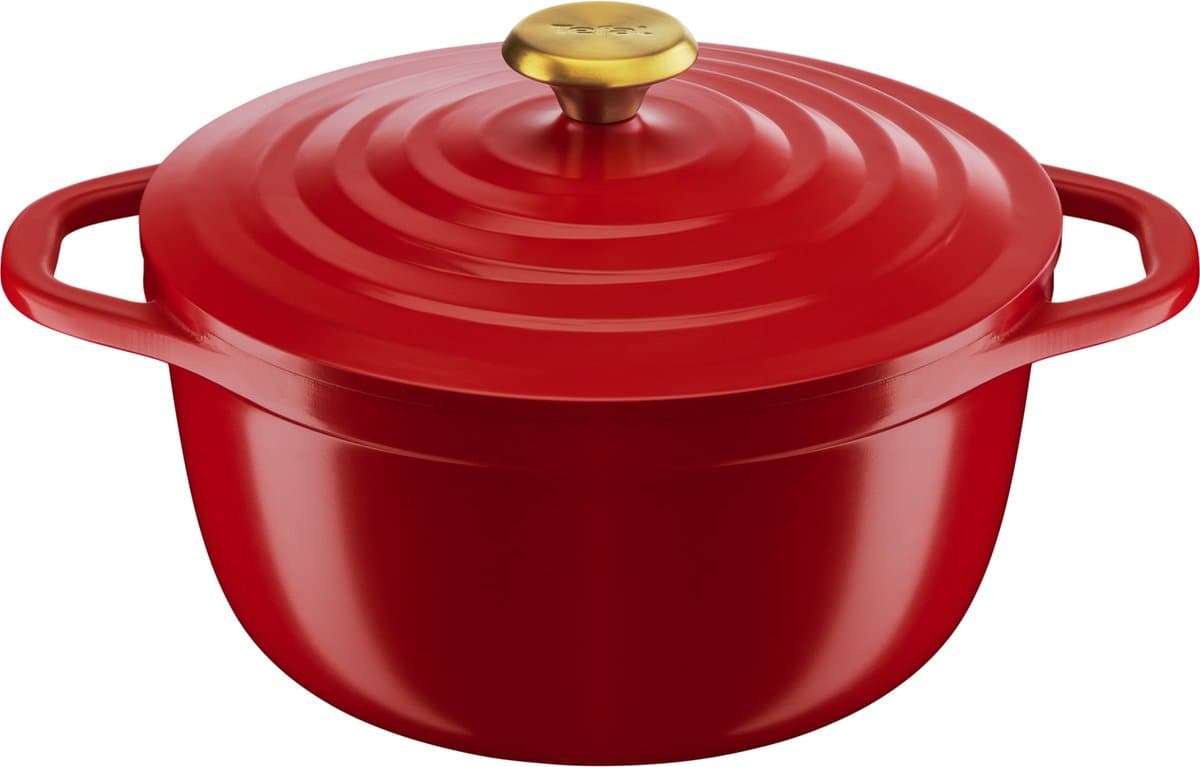Tefal Air - Braadpan - Ø24 cm - Rood - Lichtgewicht - 4.7L - Inductie