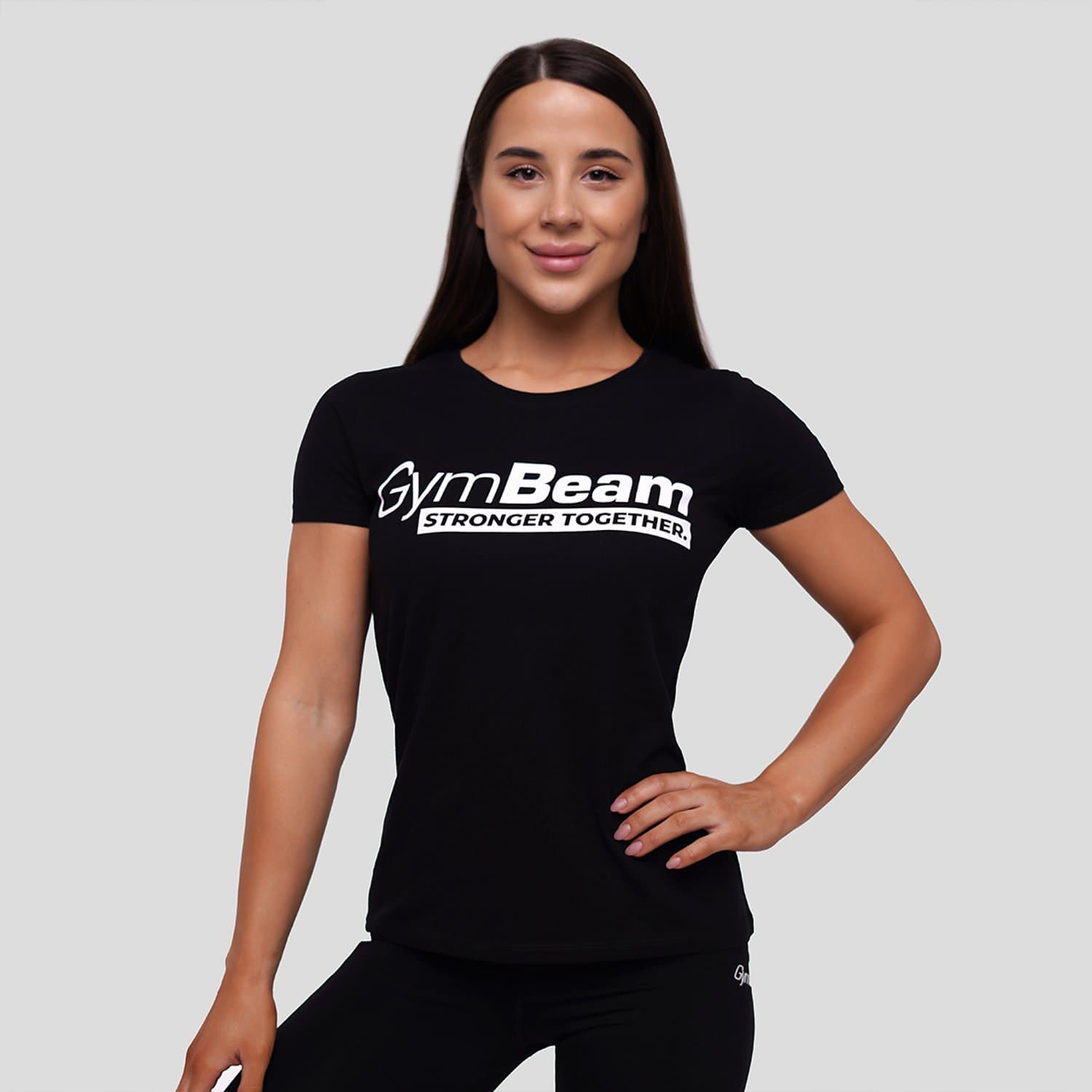 GymBeam Vrouwen Samen Sterker T-Shirt Zwart XXL