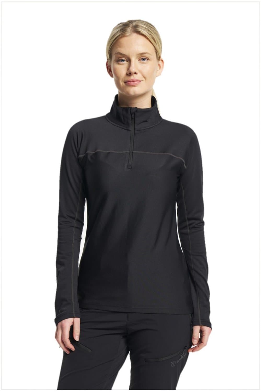 Tenson Txlite Base Half Zip Skipully dames Zwart 2XL/44