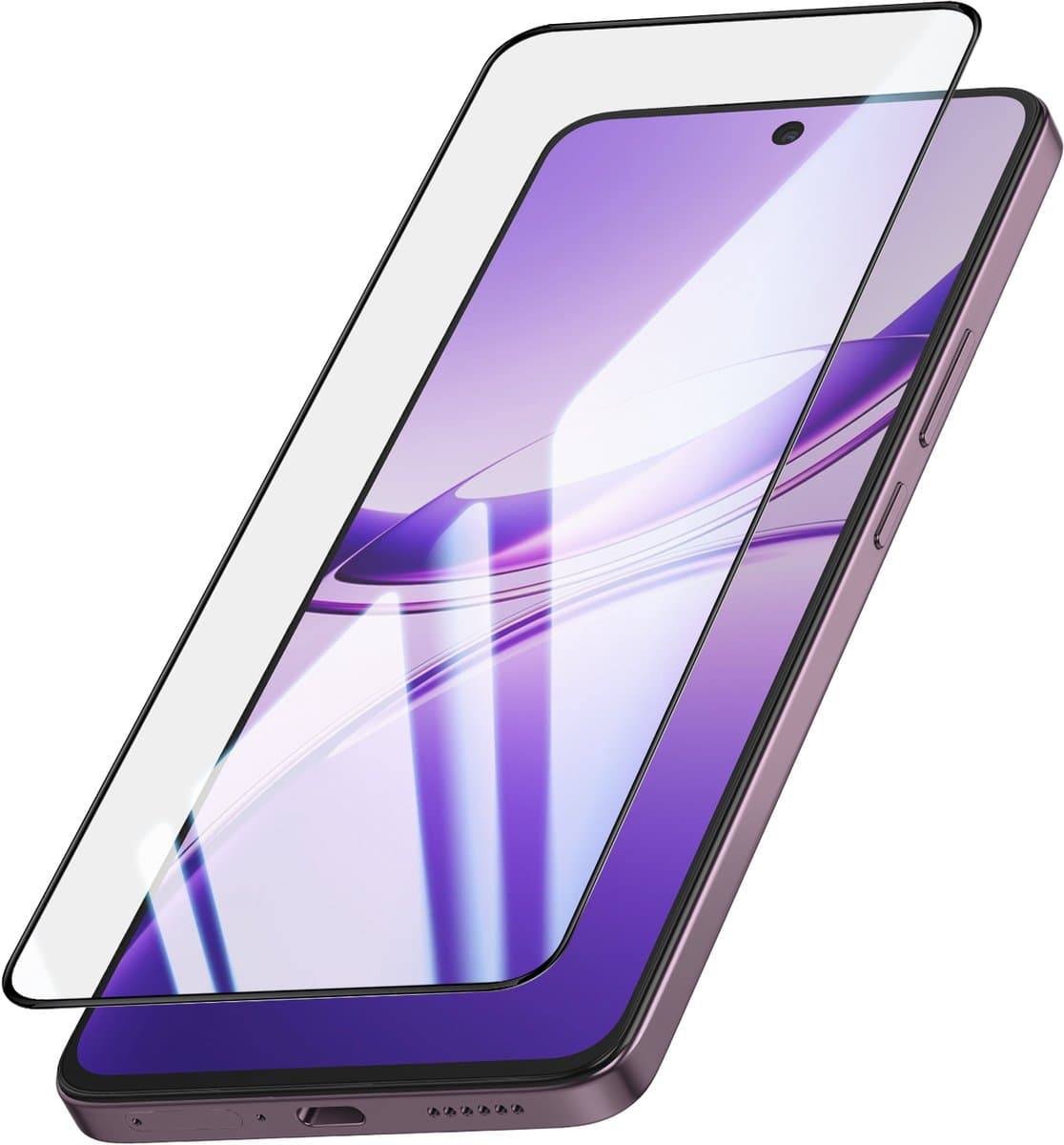Dux Ducis, Gehard Glas voor Vivo V50 Lite Kras- en Schokbestendige Bescherming, Zwart / Transparant