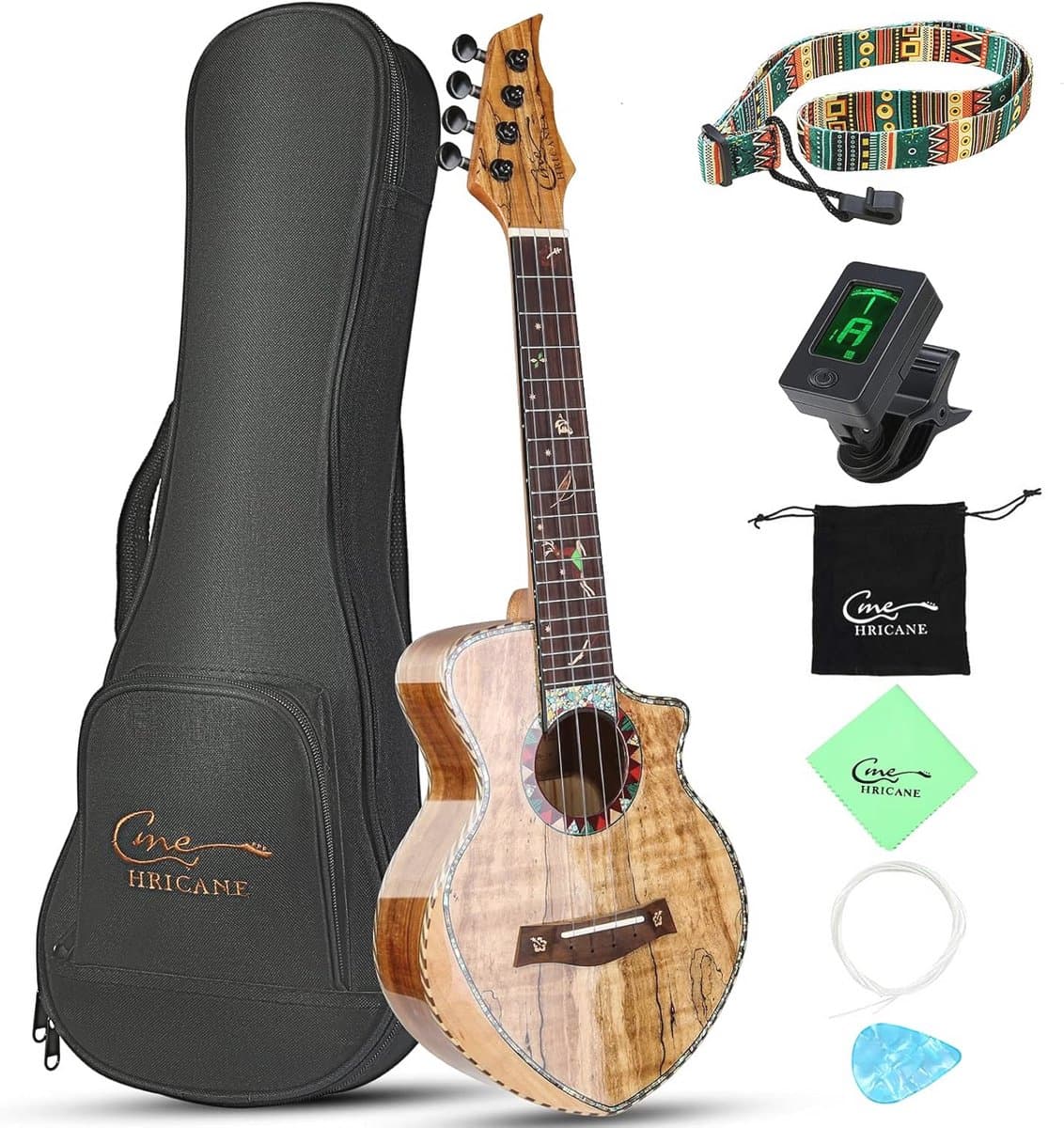 Professionele Concert Ukulele van Hoogwaardige Esdoorn met Gigbag - 58cm