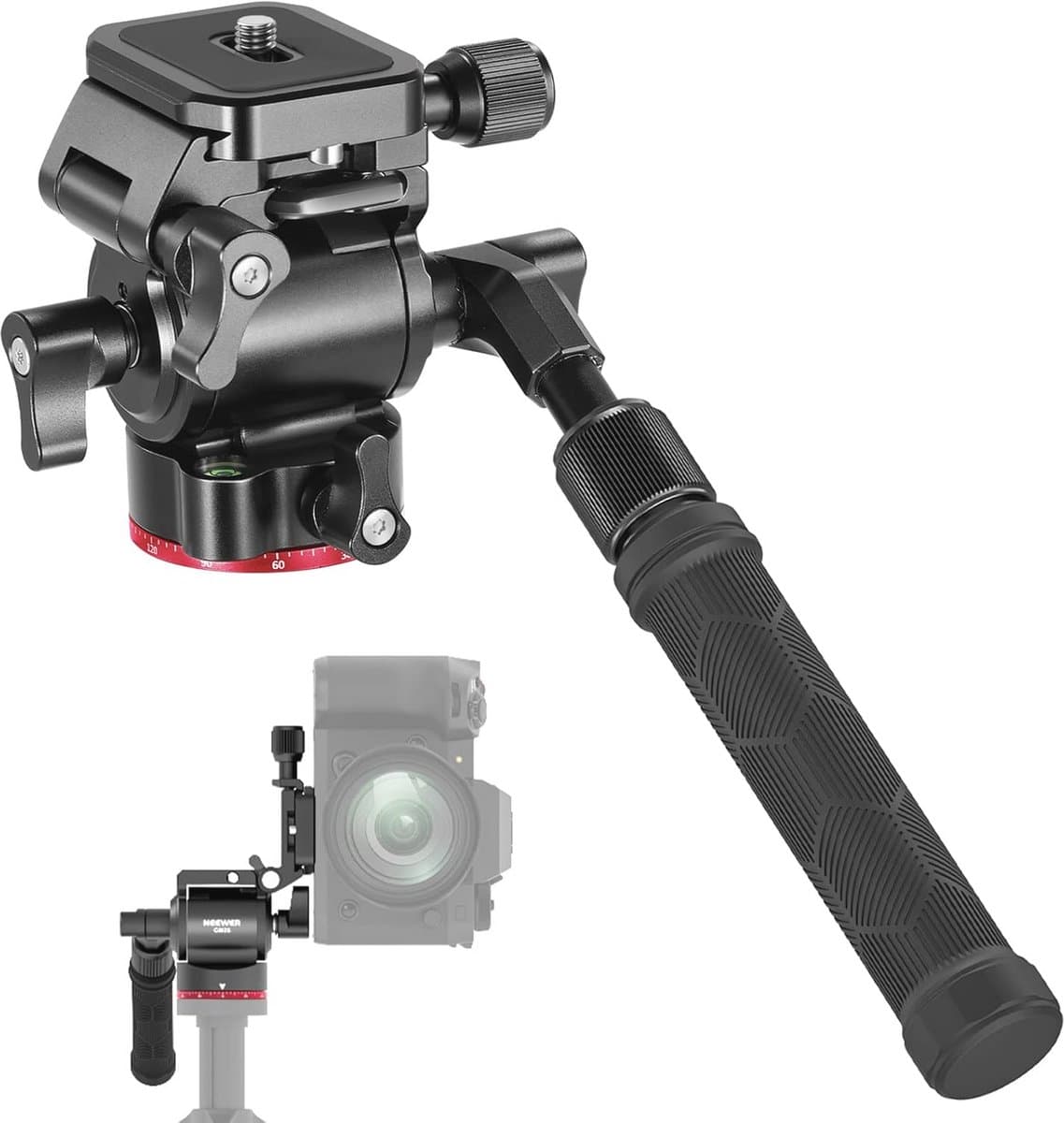 Videostatiefkop voor DSLR en camcorders - Compact en veelzijdig
