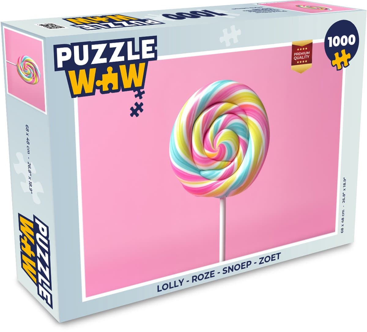 Puzzel Lolly - Roze - Snoep - Zoet - Legpuzzel - Puzzel 1000 stukjes volwassenen
