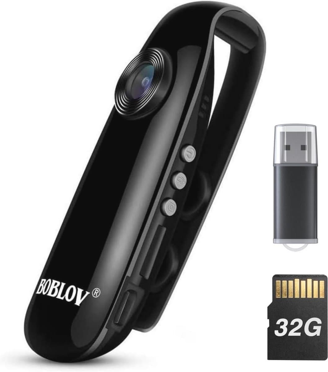 Mini-camera 1080p Full HD voor politie, motorfiets, fiets en sport
