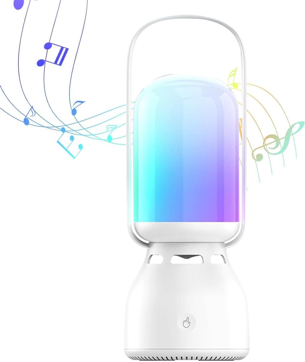 Campinglantaarn met speaker - Draagbare lamp - Outdoor sfeer - Waterdicht ontwerp - 25 x 10 x 10 cm - Wit