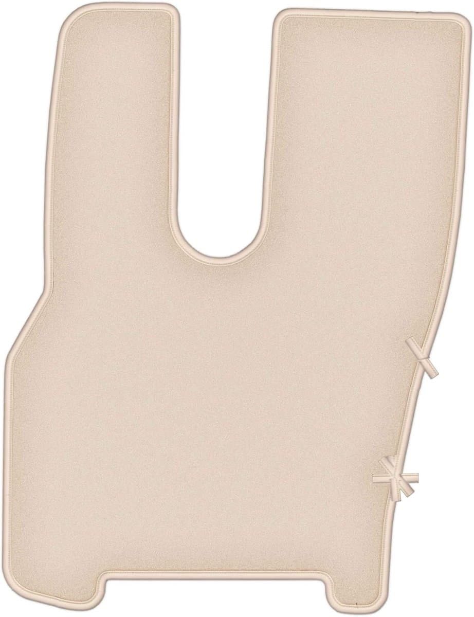 Velours bestuurdersmat geschikt voor DAF XD bedrijfsvoertuig (prawy fotel pneumat), 1-delig, beige, rubberen onderkant
