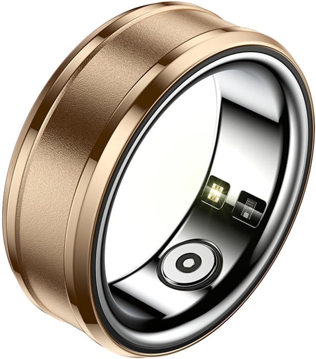 Slimme Gezondheidsring - Fitness Tracker - Gezondheid Monitoren - IP68 Waterdicht - 5 Dagen Batterij - Goud