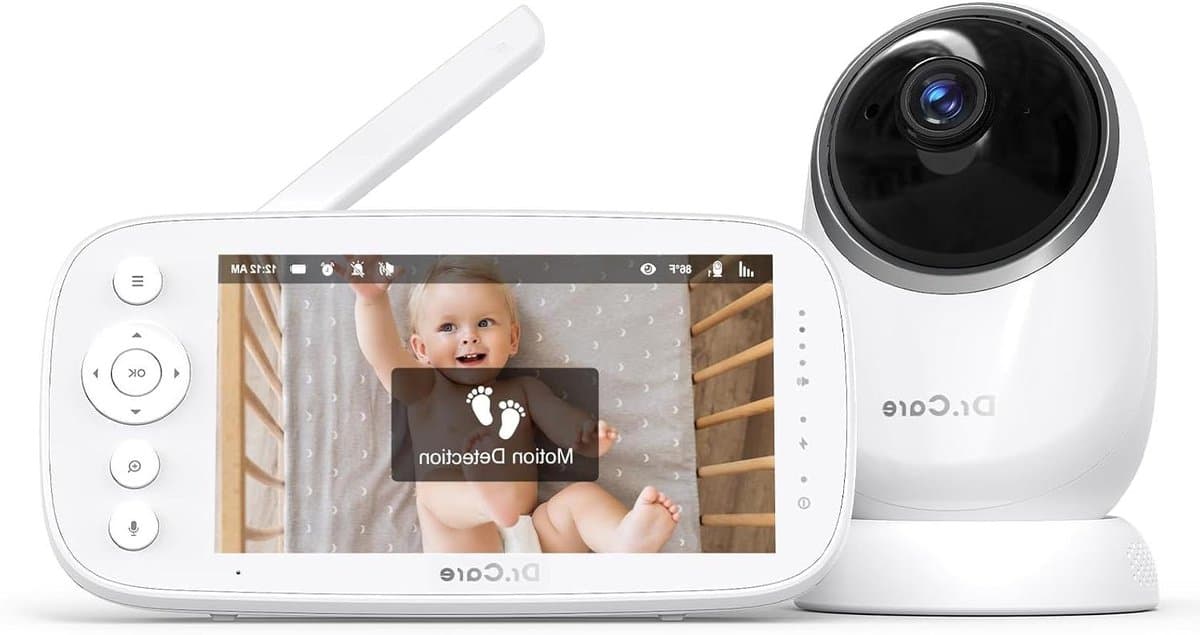 Babyfoon Camera - Baby Monitor - Baby Bewaken - Lage Straling - 5 Inch HD - Wit