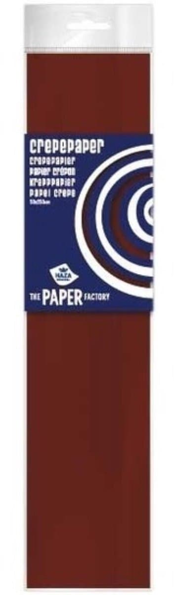 Crepe papier platte vellen - bruin - 250 x 50 cm - Knutselen met papier - Knutselspullen