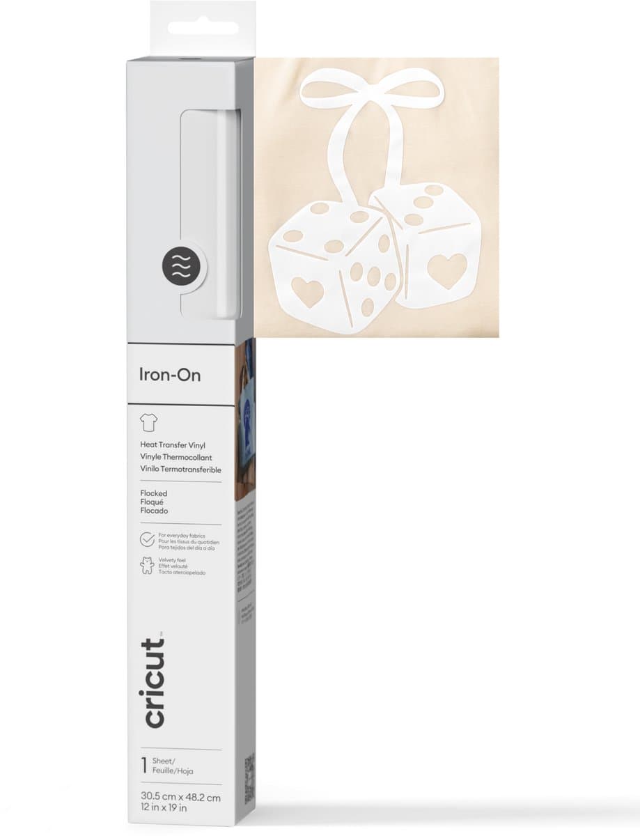 Cricut Flock Iron-On Wit 30,5 x 48,3 cm