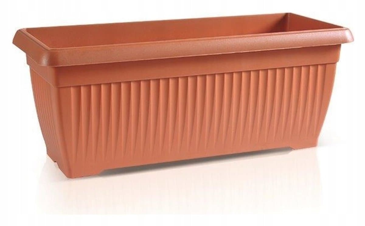 Terracotta balkonpot 70x30x27,7cm - Stijlvolle terrasplantenpot