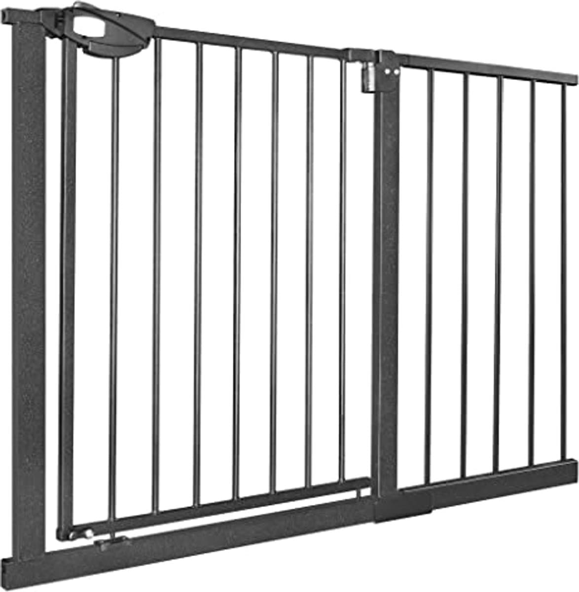 Traphekje voor kinderen en huisdieren - Zelfsluitend en Uitschuifbaar (105-115 cm, Zwart)