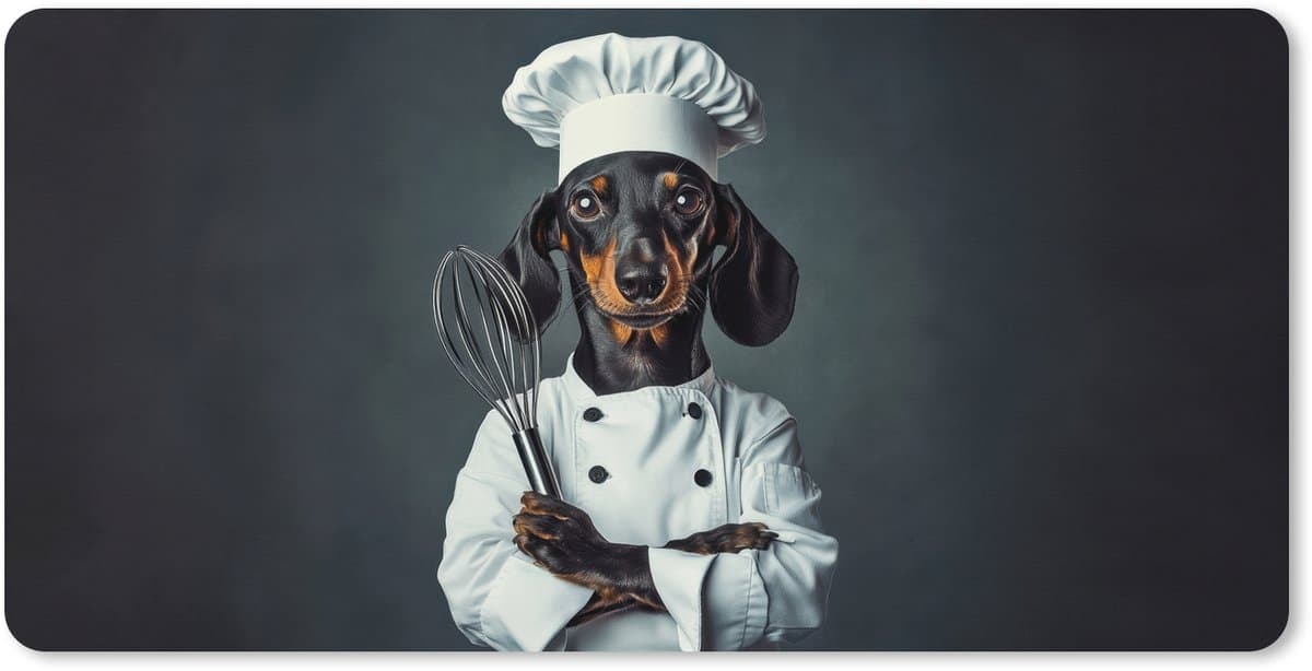 Muismat XXL 120x60 cm - Bureau onderlegger - Bureau mat Hond - Garde - Kok - Bureaumat - Gaming mousepad xl - Bureaulegger groot - Computer deskmat