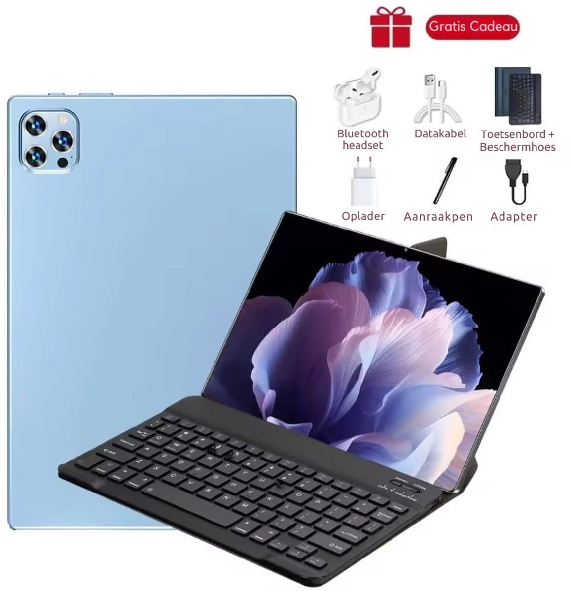 2025 Nieuwe Pad 15 Pro Tablets 16Gb 1024Gb Android 10.36 Inch 5G Dual Sim Gps Bluetooth Wifi Wps Tabletpc - Blue