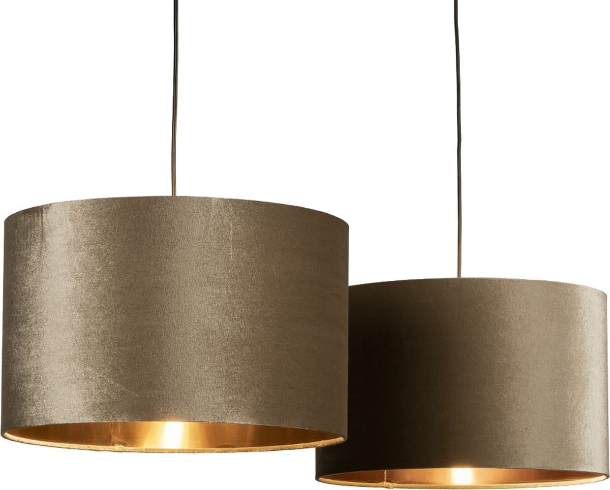 Lumidora Hanglamp 30929 - CHARLOTTE - 2 Lichts - E27 - Koper - Taupe - Metaal