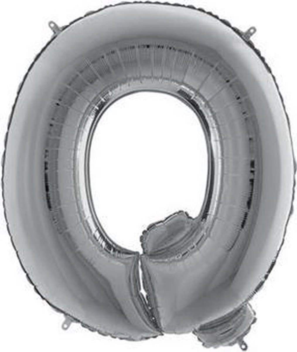 Folieballon letter Q zilver (100cm)