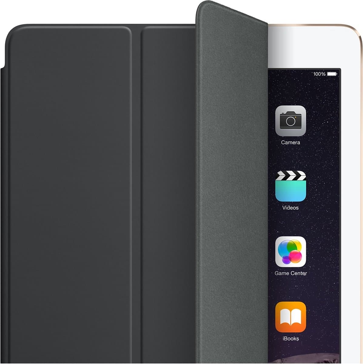 Apple Smart Cover - Flip cover for tablet - polyurethane - black - for iPad Air  iPad Air 2