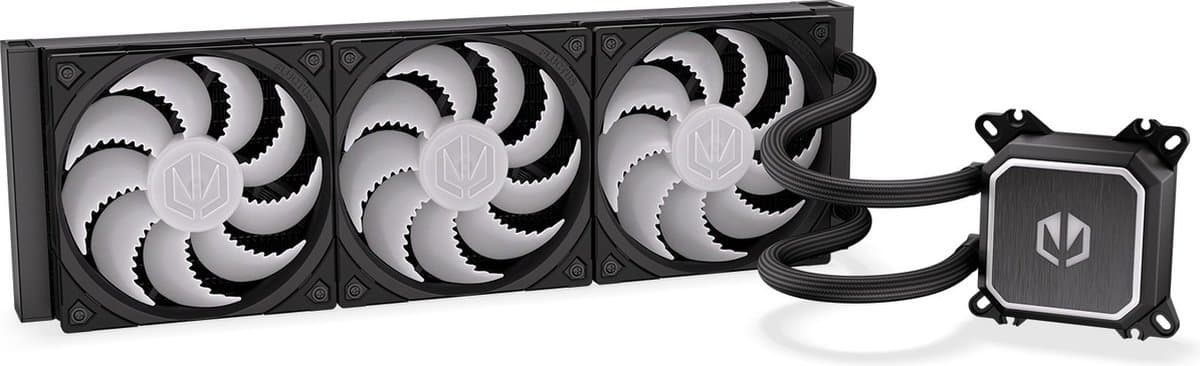 Endorfy Navis F360 ARGB - Vloeistofkoelsysteem processor - afmeting radiator: 360 mm - (voor: 1150, 1151, 1155, 1156, 1159, 1200, 1700, 2011, 2011-3, 2066, AM4, AM5, sTRX4) - 3x 120 mm RGB ELITE Fans - zwart